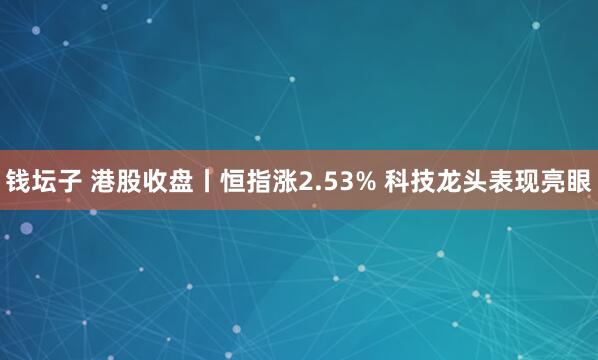 钱坛子 港股收盘丨恒指涨2.53% 科技龙头表现亮眼
