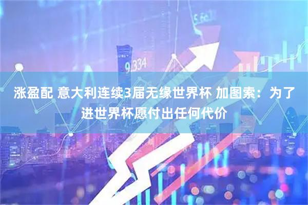 涨盈配 意大利连续3届无缘世界杯 加图索：为了进世界杯愿付出任何代价