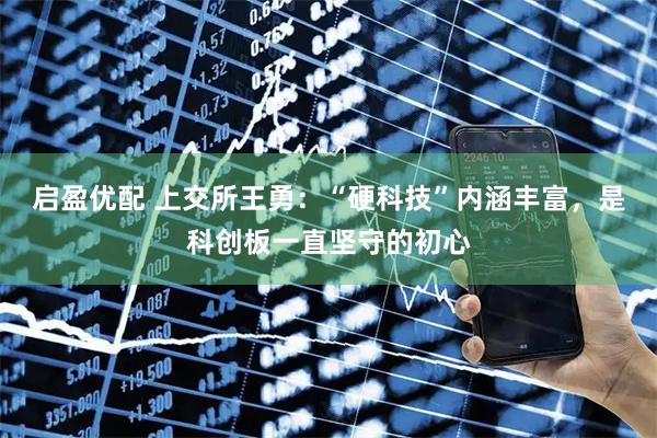 启盈优配 上交所王勇：“硬科技”内涵丰富，是科创板一直坚守的初心