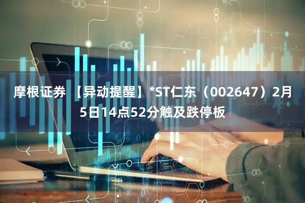 摩根证券 【异动提醒】*ST仁东（002647）2月5日14点52分触及跌停板
