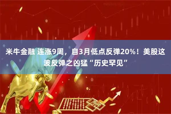 米牛金融 连涨9周，自3月低点反弹20%！美股这波反弹之凶猛“历史罕见”