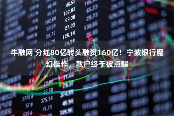 牛融网 分红80亿转头融资160亿！宁波银行魔幻操作，散户终于被点醒