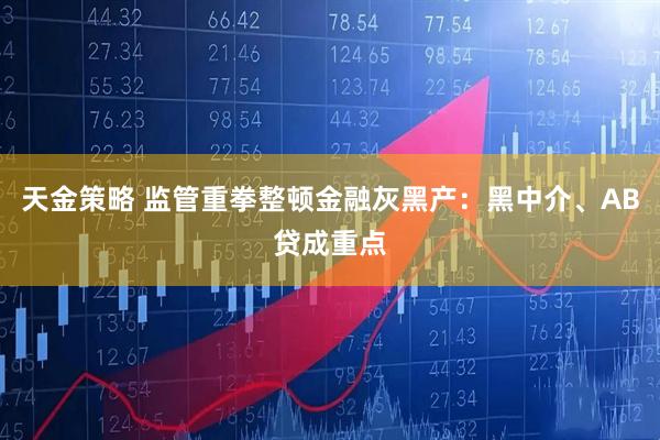 天金策略 监管重拳整顿金融灰黑产：黑中介、AB贷成重点