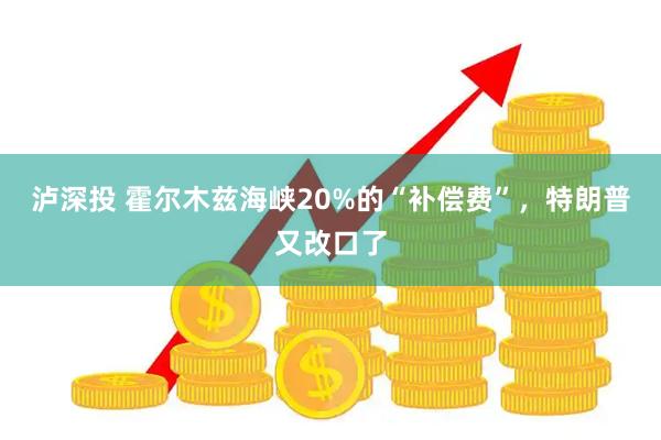 泸深投 霍尔木兹海峡20%的“补偿费”，特朗普又改口了