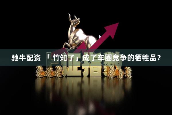 驰牛配资 「 竹知了」成了车圈竞争的牺牲品？