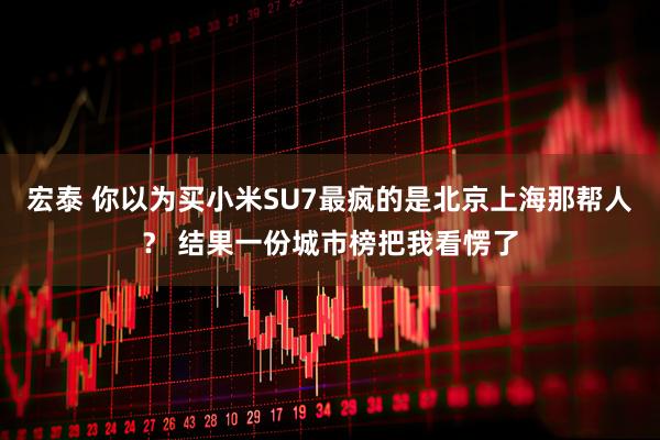 宏泰 你以为买小米SU7最疯的是北京上海那帮人？ 结果一份城市榜把我看愣了
