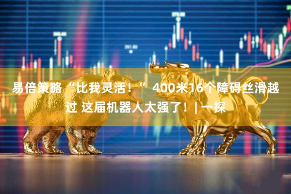 易倍策略 “比我灵活！” 400米16个障碍丝滑越过 这届机器人太强了！| 一探